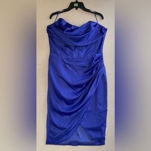 🌾 Bardot Royal Blue Midi Dress